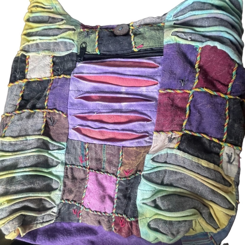 Rising International Boho Patchwork Shoulder Bag - image 6